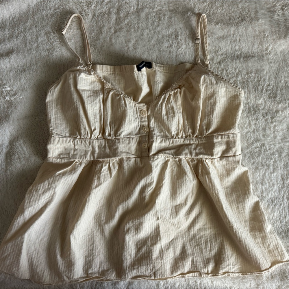 Cream Brandy melville tank top size medium